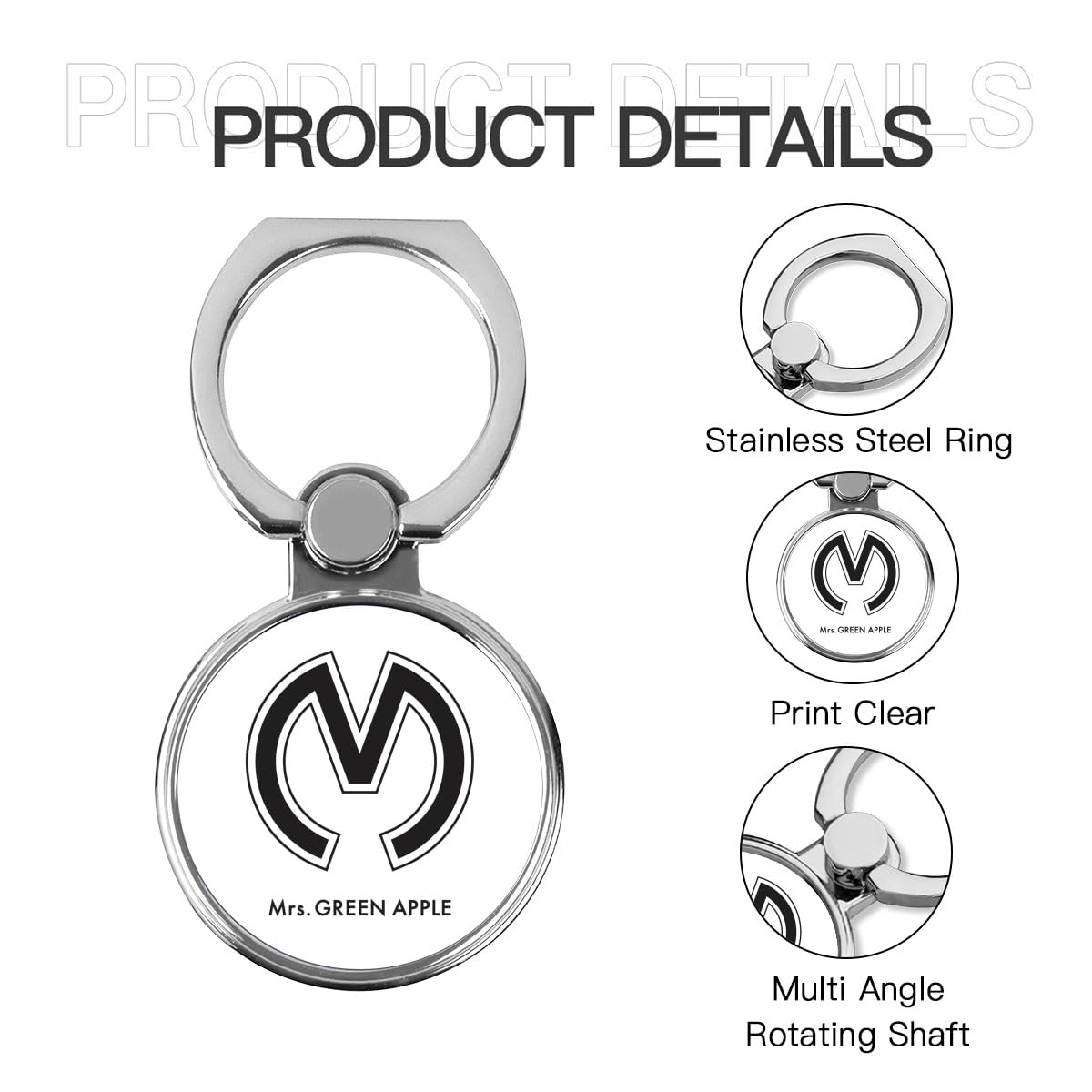 Amazon | ミセスグリーンアップル 携帯電話リングホルダー 携帯電話